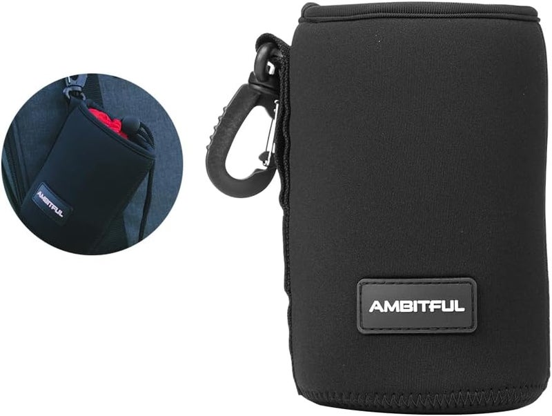 AMBITFUL Lensball Bag, Lens Case, DSLR Camera Lens Pouch Bag, Black, Neoprene, 5.9x3.93in LP-15 - Image 1